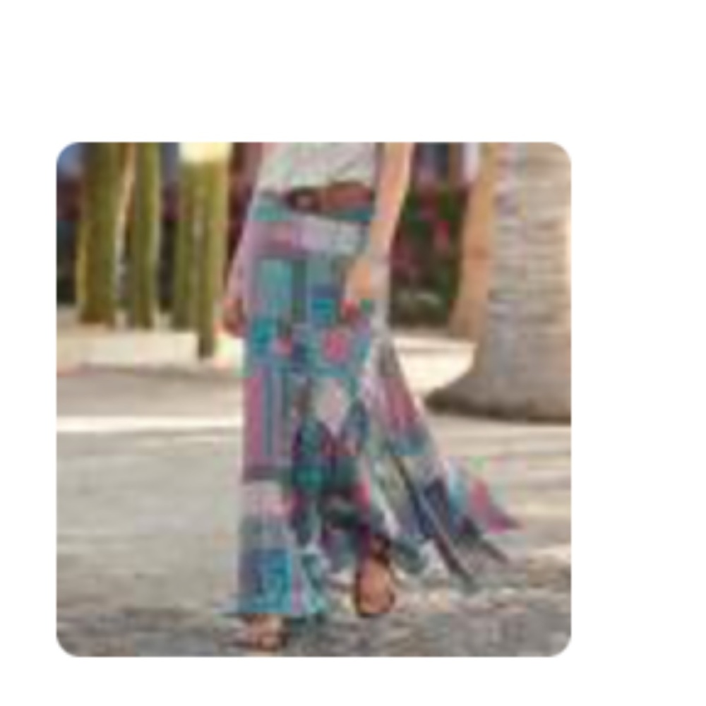 SUNDANCE FINDLAY PATCHWORK SKIRT M NWTS